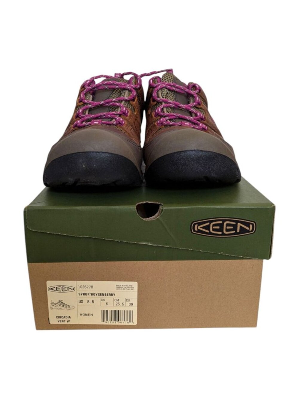 Keen Circadia Vent Leather Hiking Shoes Syrup Boysenberry Brown Purple Sz 8.5 - Picture 4 of 12